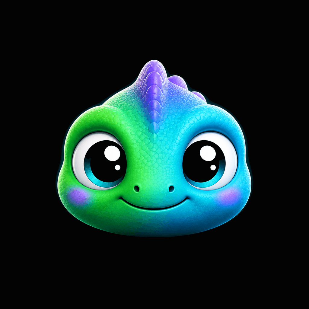 Kroma, the Hyperfolio chameleon mascot